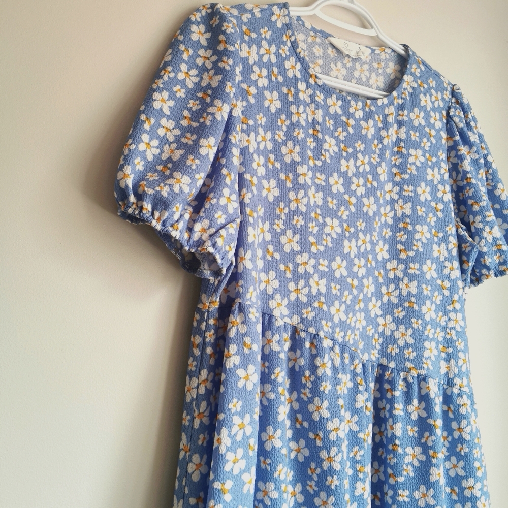 Floral A-Line Midi Dress